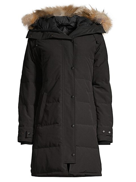 Shelburne Coyote Fur-Trim Down Parka | Saks Fifth Avenue