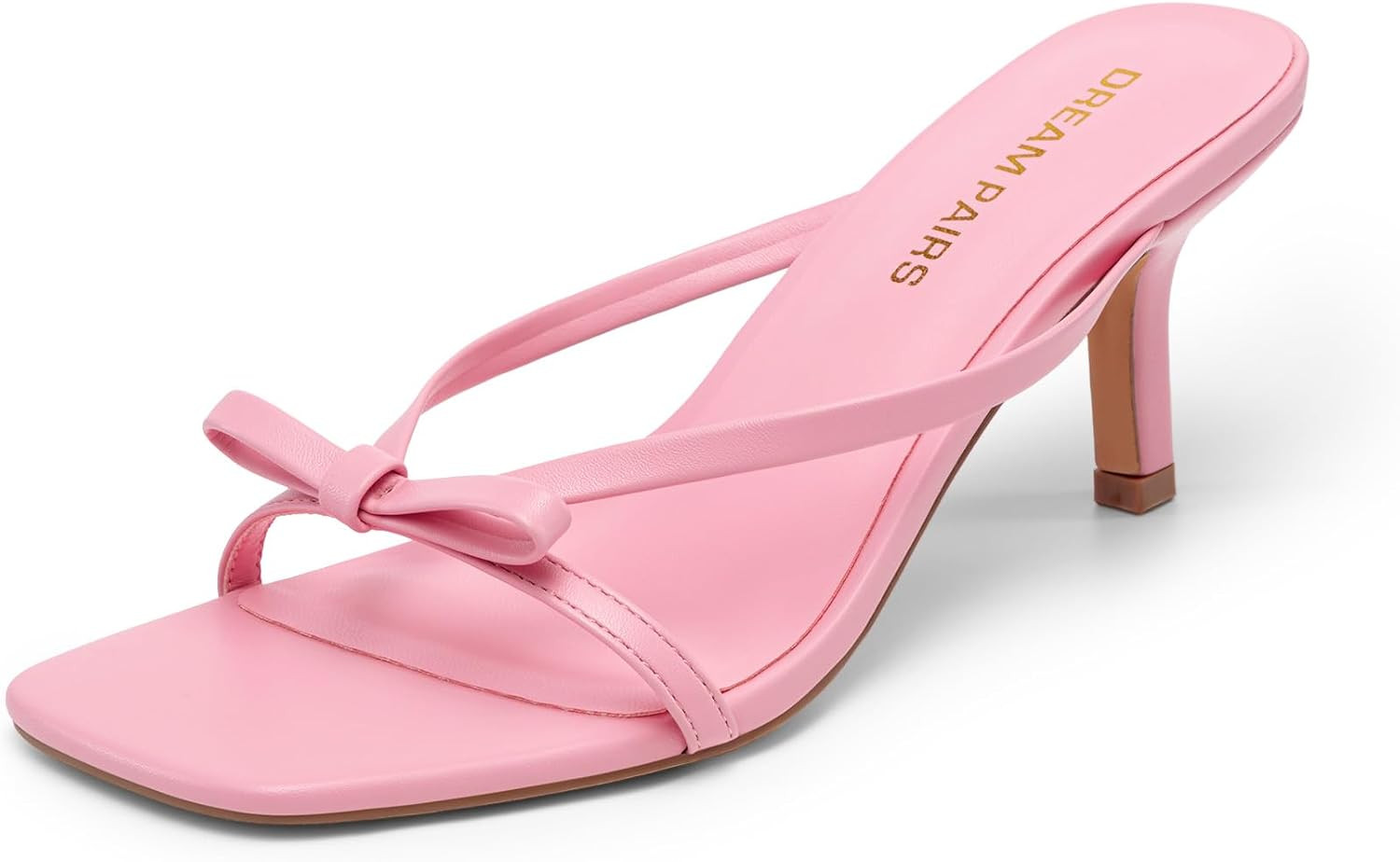 DREAM PAIRS Women’s Comfort Bow Kitten Heel Sandals | Amazon (US)