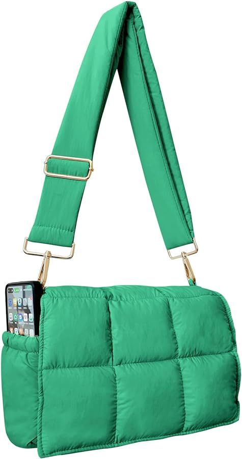 NAARIIAN Puffer Shoulder Bag Puffy Crossbody Purse Cotton Padded Quilted Handbag Designer Dupes W... | Amazon (US)