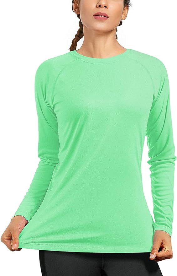 Women's UPF50+ Long Sleeve UV Sun Protection Shirts Quick Dry Rash Guard Swim Outdoor T-Shirt for... | Amazon (US)