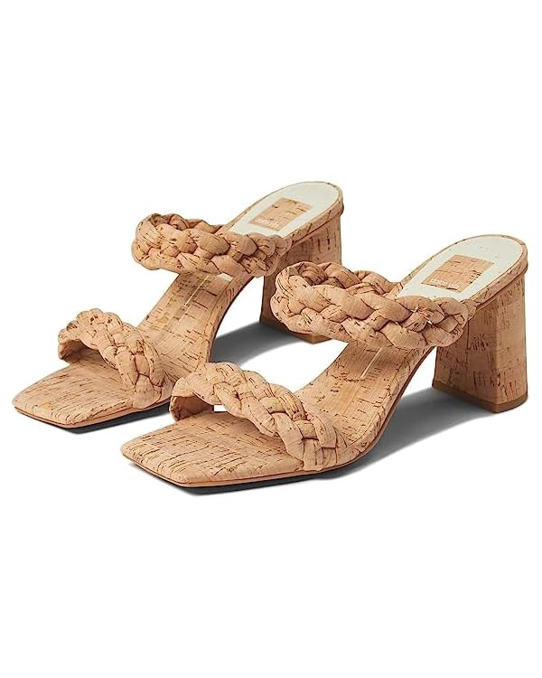 Dolce Vita Paily Cork Stella Braided Straps Open Square Toe Block Heeled Sandals | Amazon (US)
