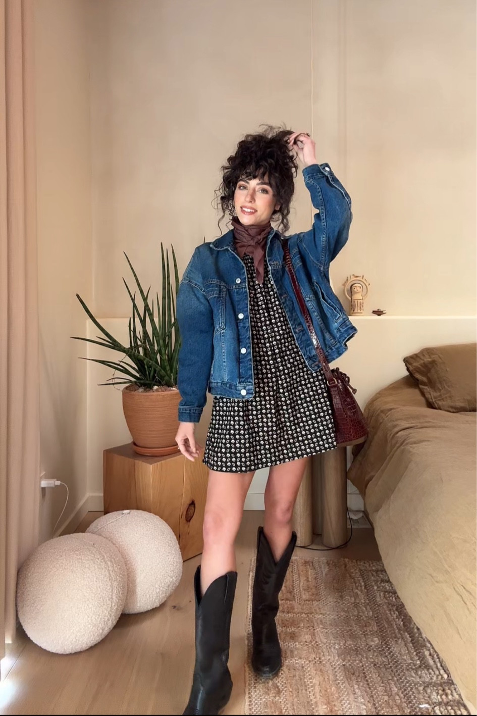 Love this cute mini dress for fall with a denim jacket and cowgirl boots 

#LTKSeasonal #LTKStyleTip