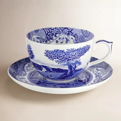 Spode Blue Italian Jumbo Cup & Saucer | Wayfair North America