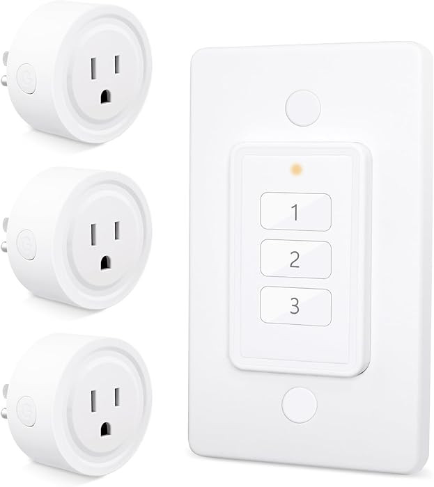 LoraTap 656ft Wireless Wall-Switch: Remote Control Outlet 3 Pack — Lights & Small Appliances ... | Amazon (US)