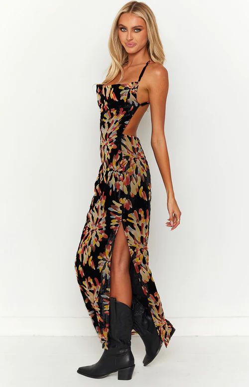 Lana Orange Print Maxi Dress | Beginning Boutique (AU)