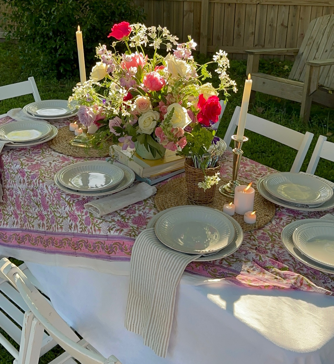 Spring birthday party in the yard 🌸🍷🕯️🍽️🌷

#LTKhome #LTKparties #LTKSeasonal