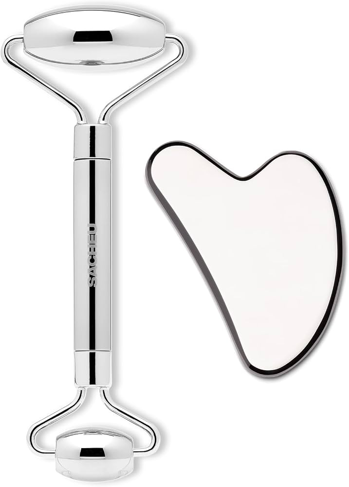 Sacheu Gua Sha Facial Tools Stainless Steel Muscle Scraper Bundle — Metal Face Roller & Gua Sha... | Amazon (US)
