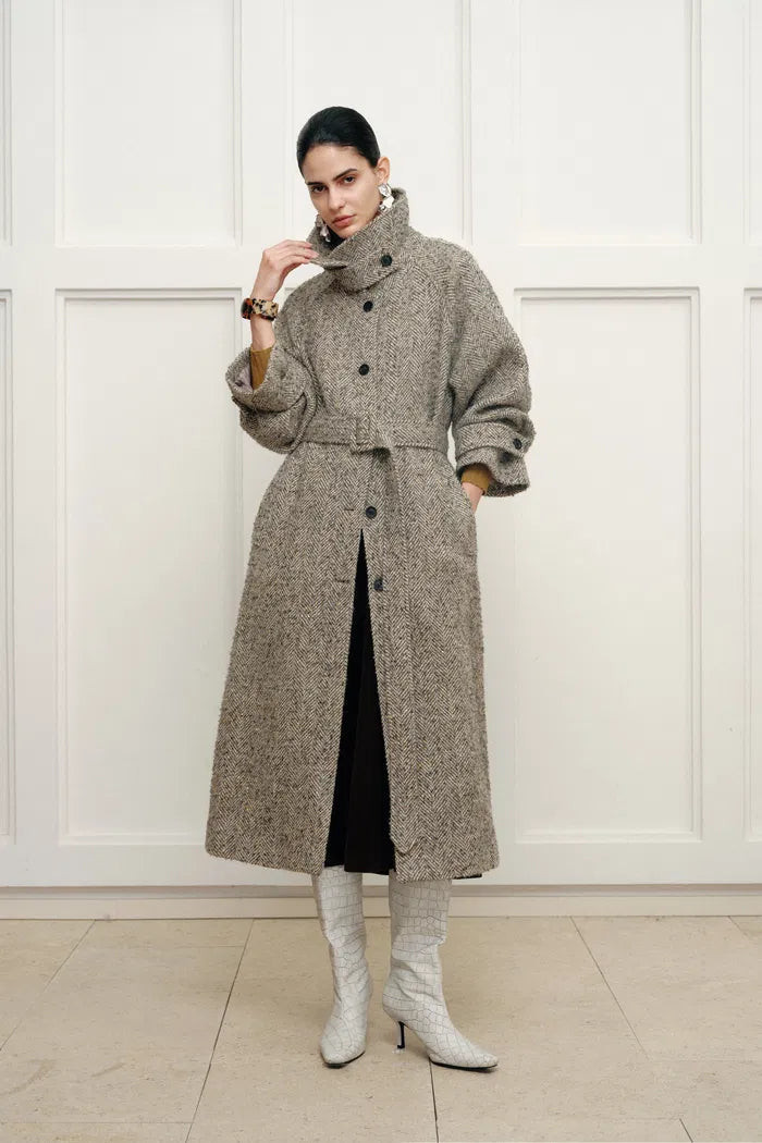 Margot Long Coat in Wool-Alpaca Blend | Fabrique