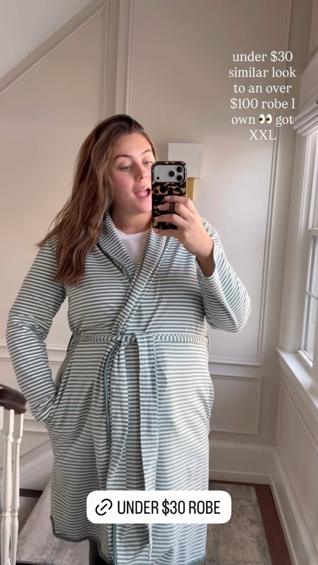 under $30 similar look to an over $100 robe I own 👀 got XXL