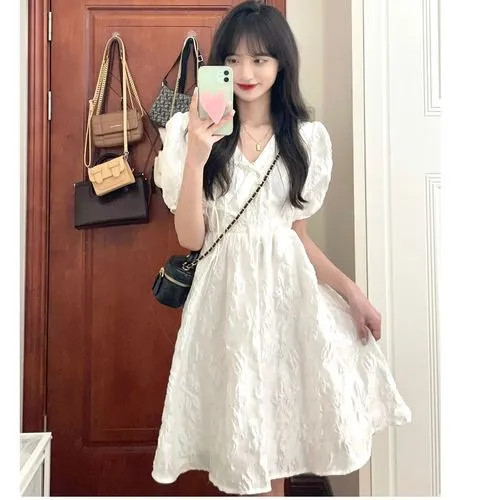 Shopherd - Short-Sleeve V-Neck Plain Mini A-Line Dress | YesStyle Global