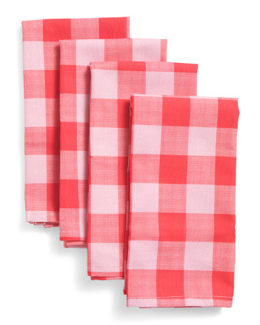 Set Of Four Gingham Check Napkins | Kitchen & Dining Room | Marshalls | Marshalls