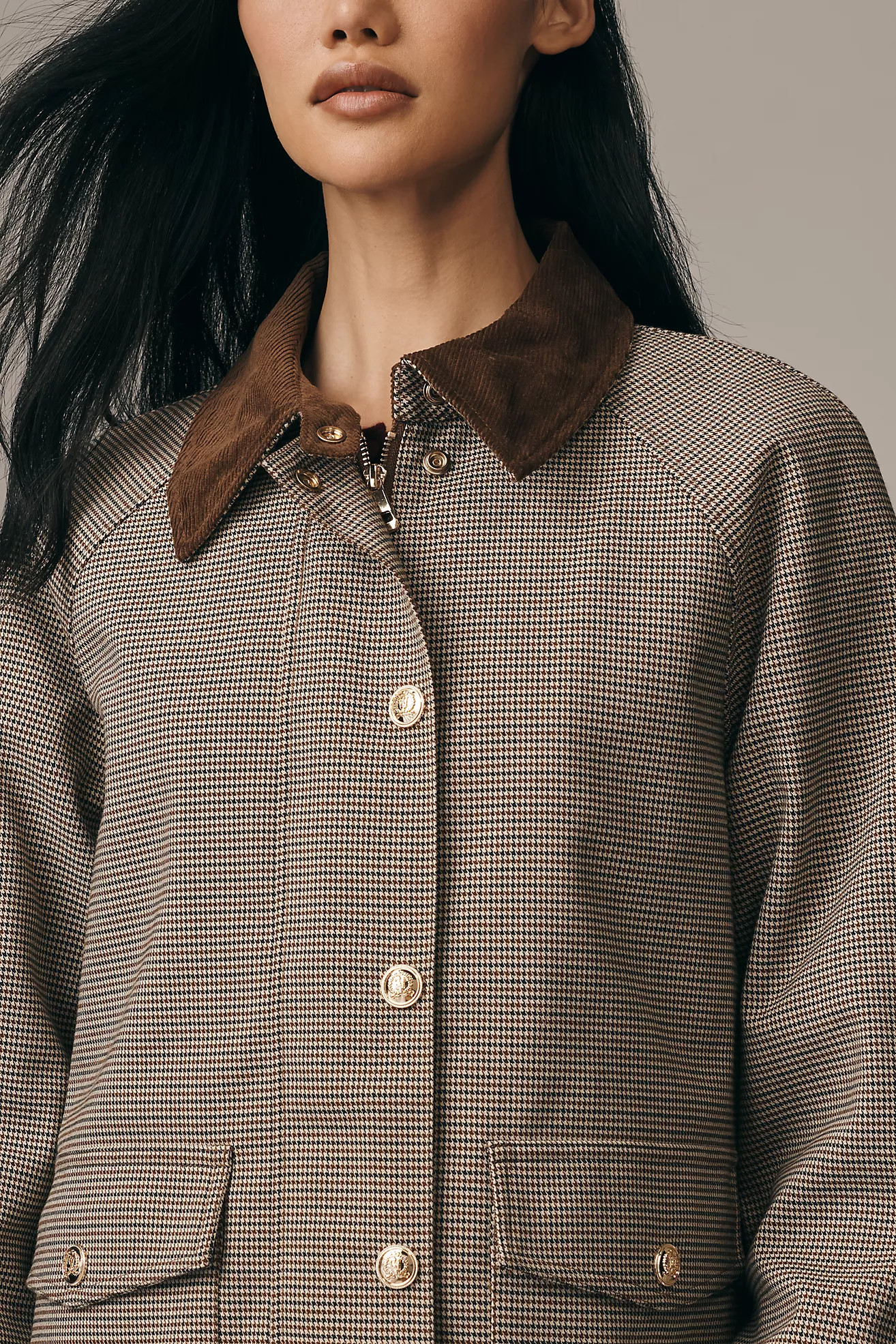 RD Style Bea Houndstooth Quilted Barn Jacket | Anthropologie (US)