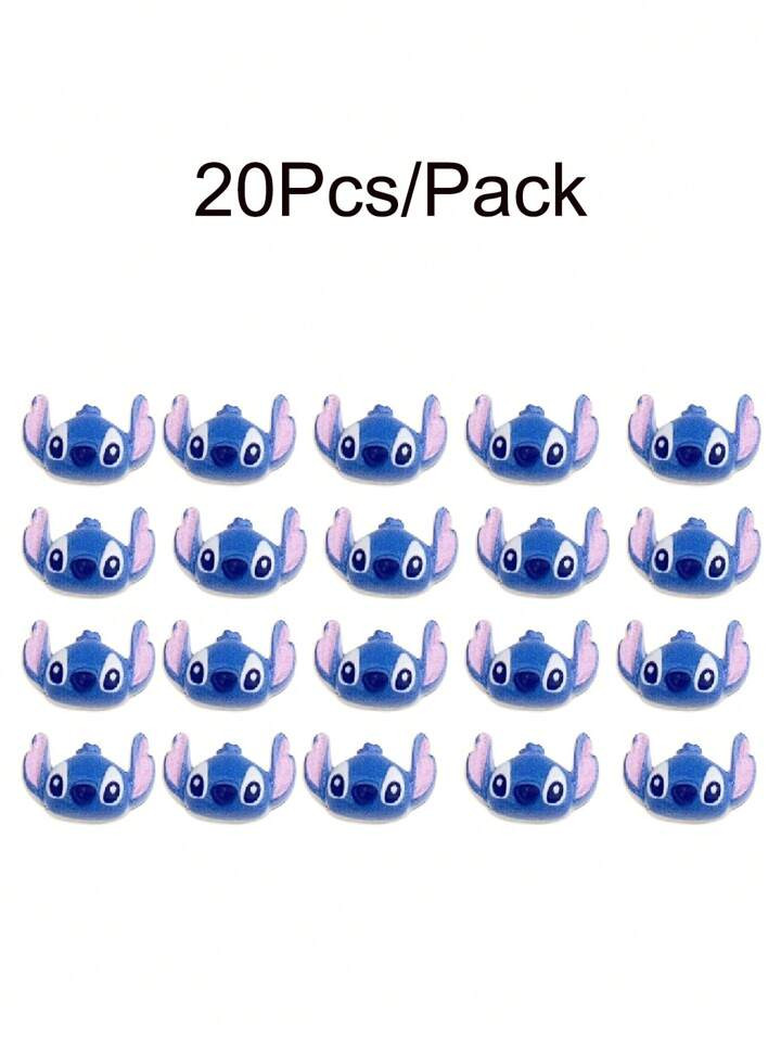 Disney 20Pcs/Set Kawaii Rhinestone Nail Stickers 3D Cartoon Animal Resin Judy & Blue Monster Desi... | SHEIN