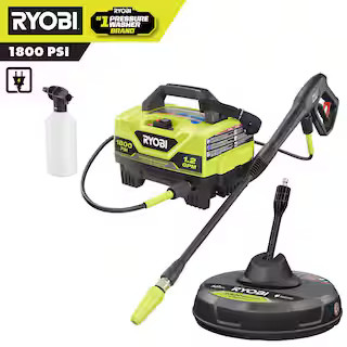 1800 PSI 1.2 GPM Cold Water Electric Pressure Washer with Surface Cleaner | The Home Depot