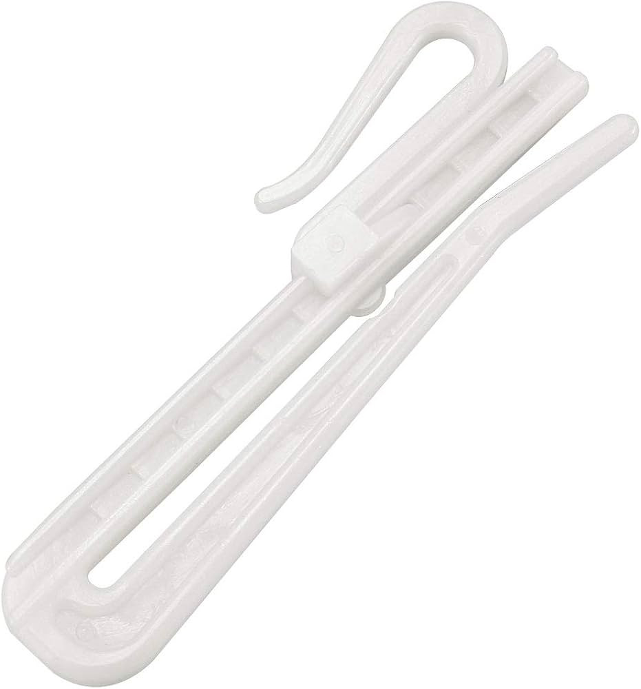 uxcell Curtain Hooks Plastic Adjustable Depth Pinch Pleat Locking Curtain Tape Clip Hook for Wind... | Amazon (US)