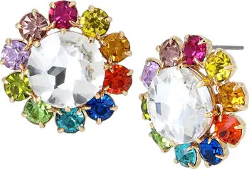 Kurt Geiger London Mixed Crystal Button Stud Earrings | Nordstrom | Nordstrom