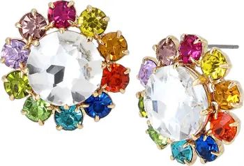 Mixed Crystal Button Stud Earrings | Nordstrom