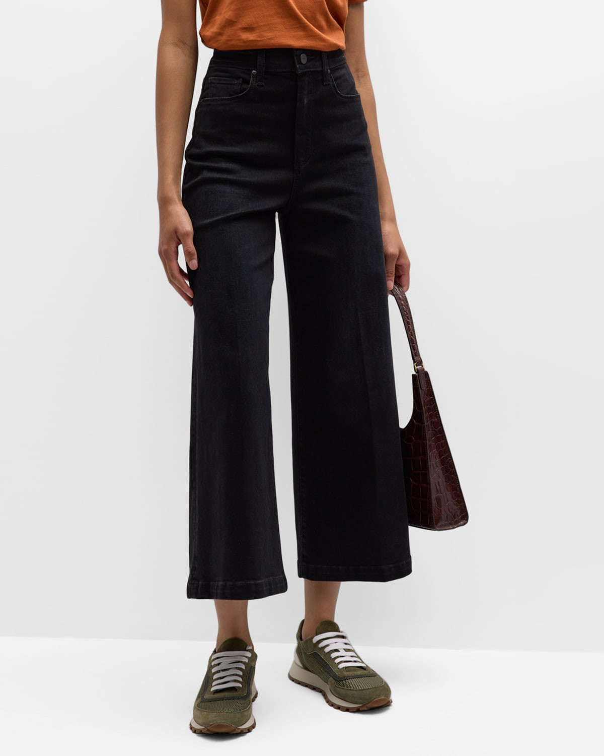 Frankie Wide-Leg Crop Jeans | Neiman Marcus