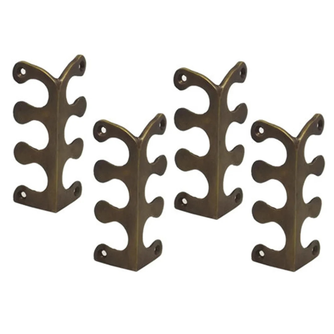 Set of Vintage Solid Brass Fern leaf Box Corner Protector Decor Shelf Cabinet Hardware Home Decor | Etsy (US)