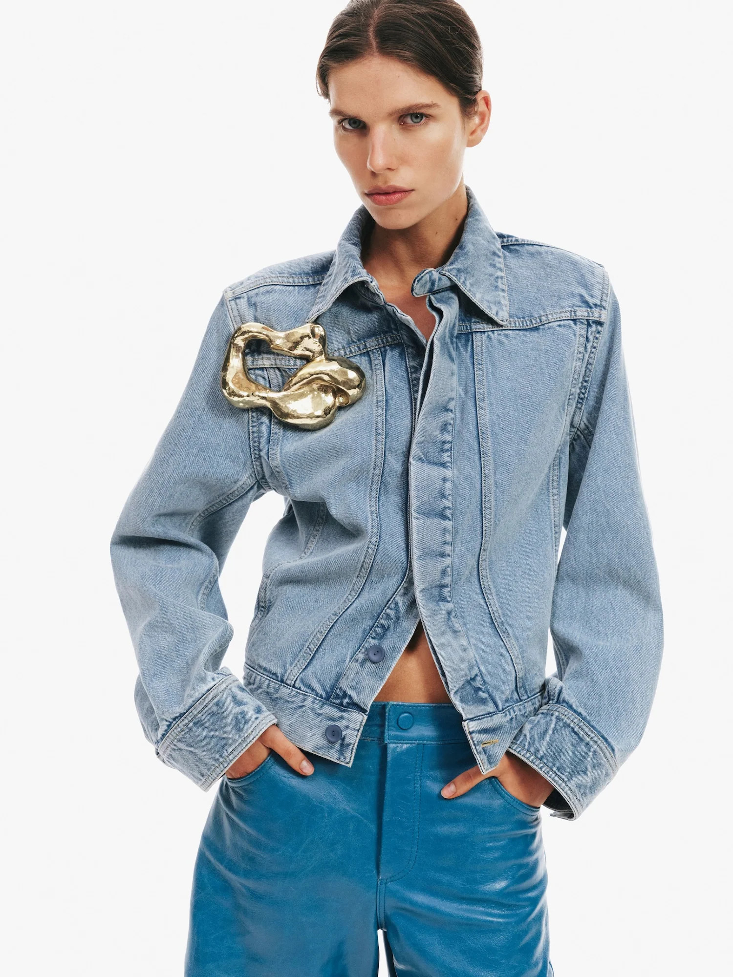 Christopher Esber | Sculptured Corsage Denim Jacket | Christopher Esber (Global)