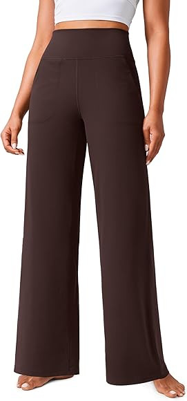 CRZ YOGA Womens Butterlift High Waisted Wide Leg Pants with Pockets 29"/31"/33" - Yoga Lounge But... | Amazon (US)