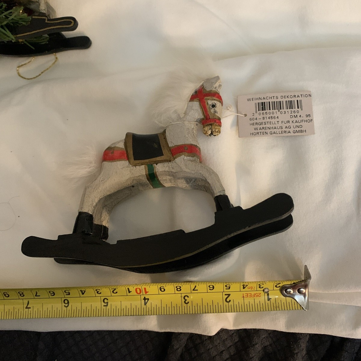 Wood Fur Rocking Horse Christmas Ornament Kaufhof Warenhaus AG Horten Galleria | eBay US