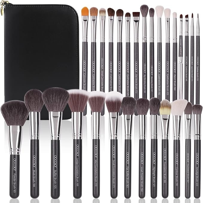 Docolor Professional Makeup Brush Set 29Pcs Makeup Brushes Premium Goat Synthetic Hair Kabuki Fou... | Amazon (US)