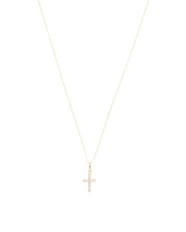 14kt Gold Diamond Cross Necklace | TJ Maxx