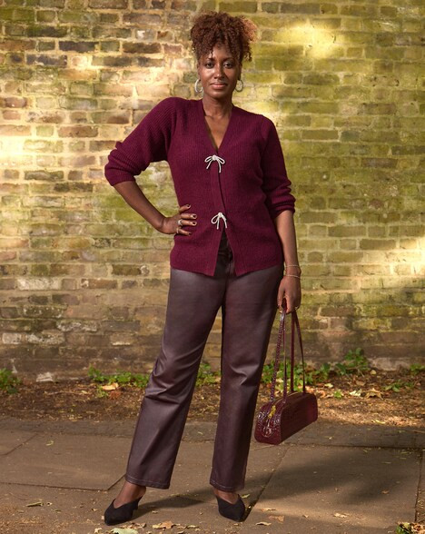 Burgundy Coated Straight Leg Jean | JD Williams (UK)
