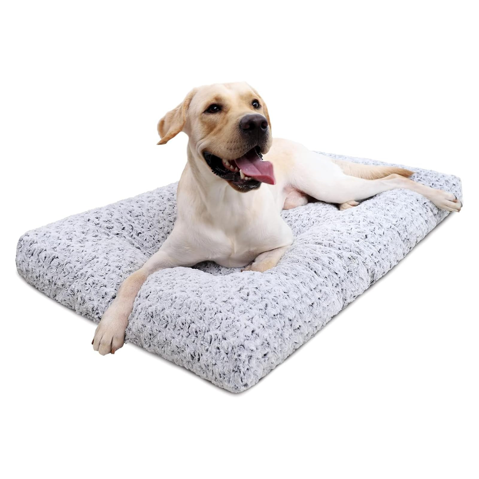 KSIIA Washable Dog Bed Deluxe Plush Dog Crate Beds Comfy Kennel Pad Anti-Slip Pet Sleeping Mat fo... | Amazon (US)