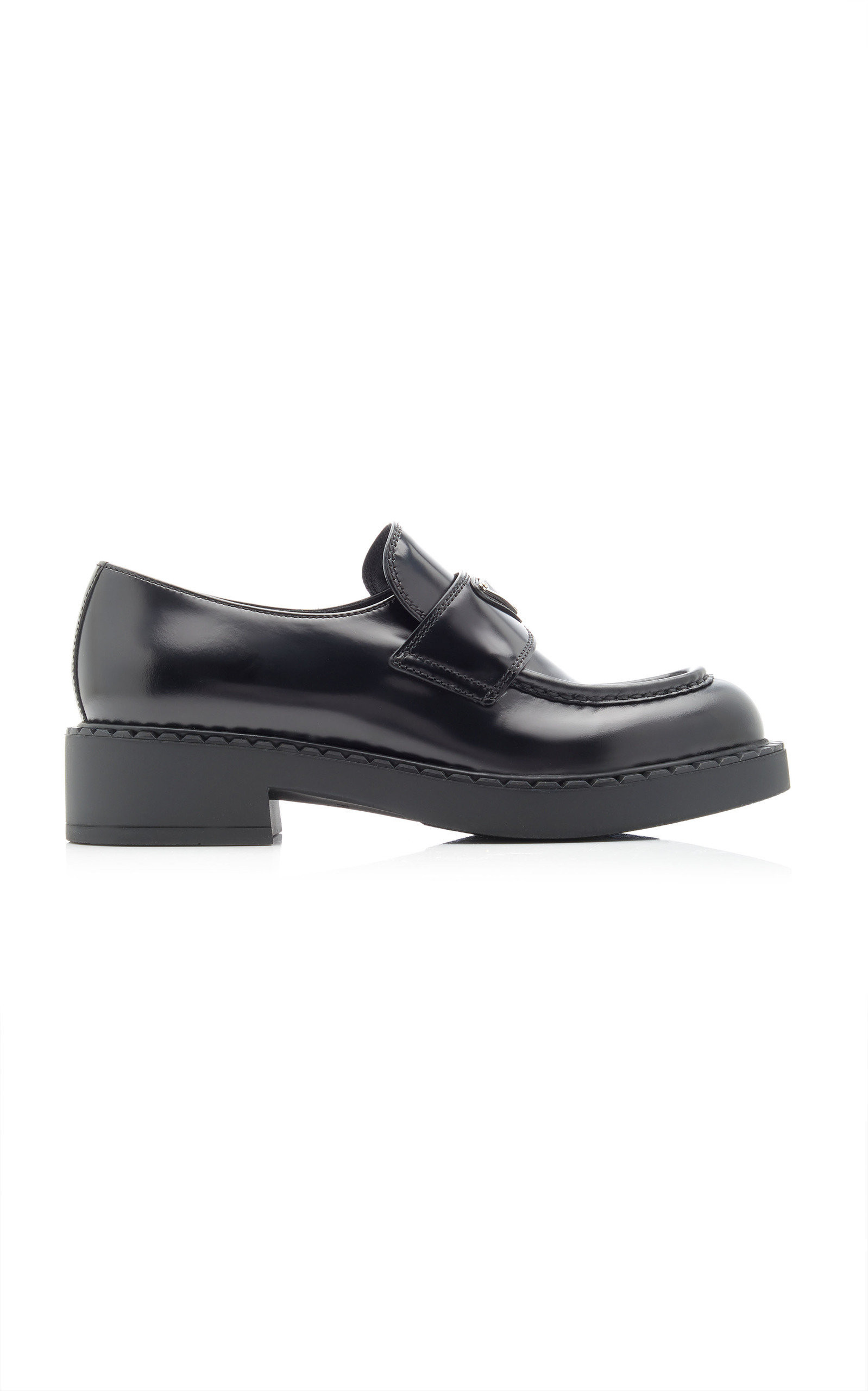 Prada - Leather Loafers - Black - IT 39 - Moda Operandi | Moda Operandi (Global)