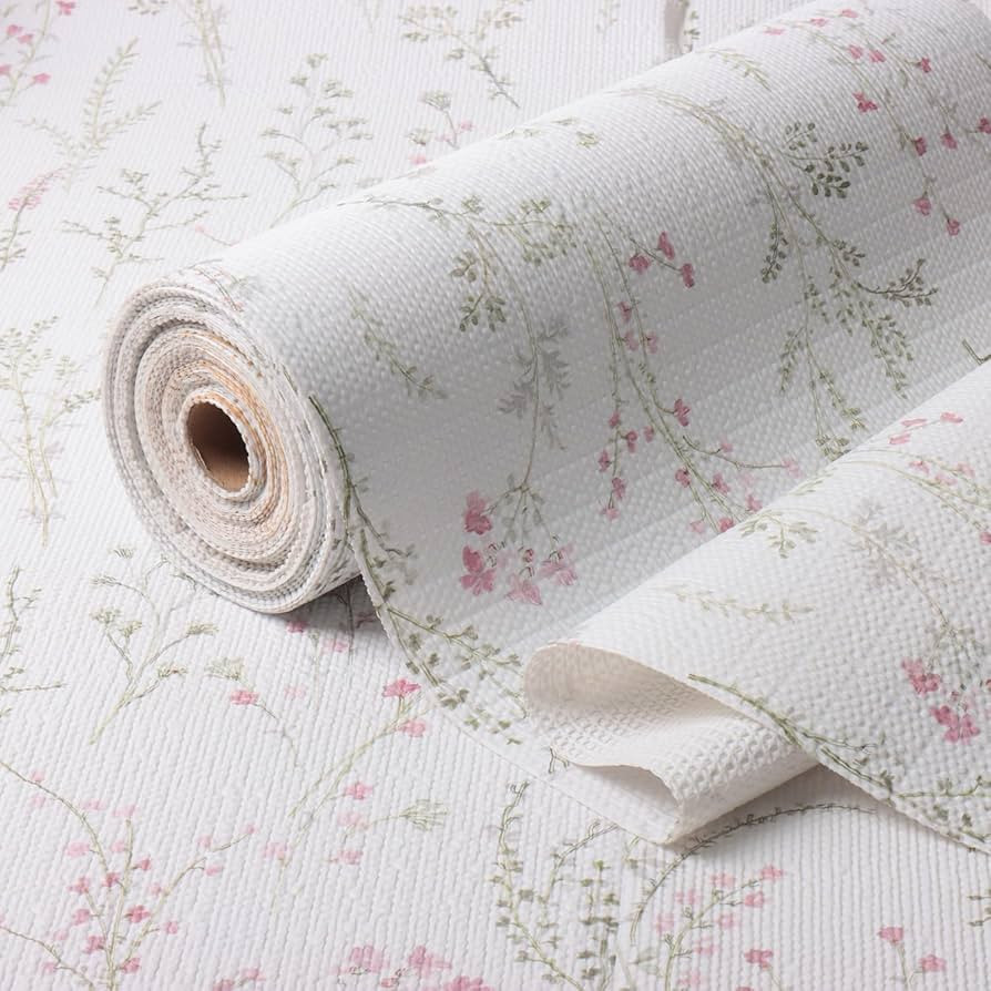 Floral Drawer and Shelf Liner for Cabinets, Non-Adhesive and Strong Non-Slip Flower Shelf Cabinet... | Amazon (US)