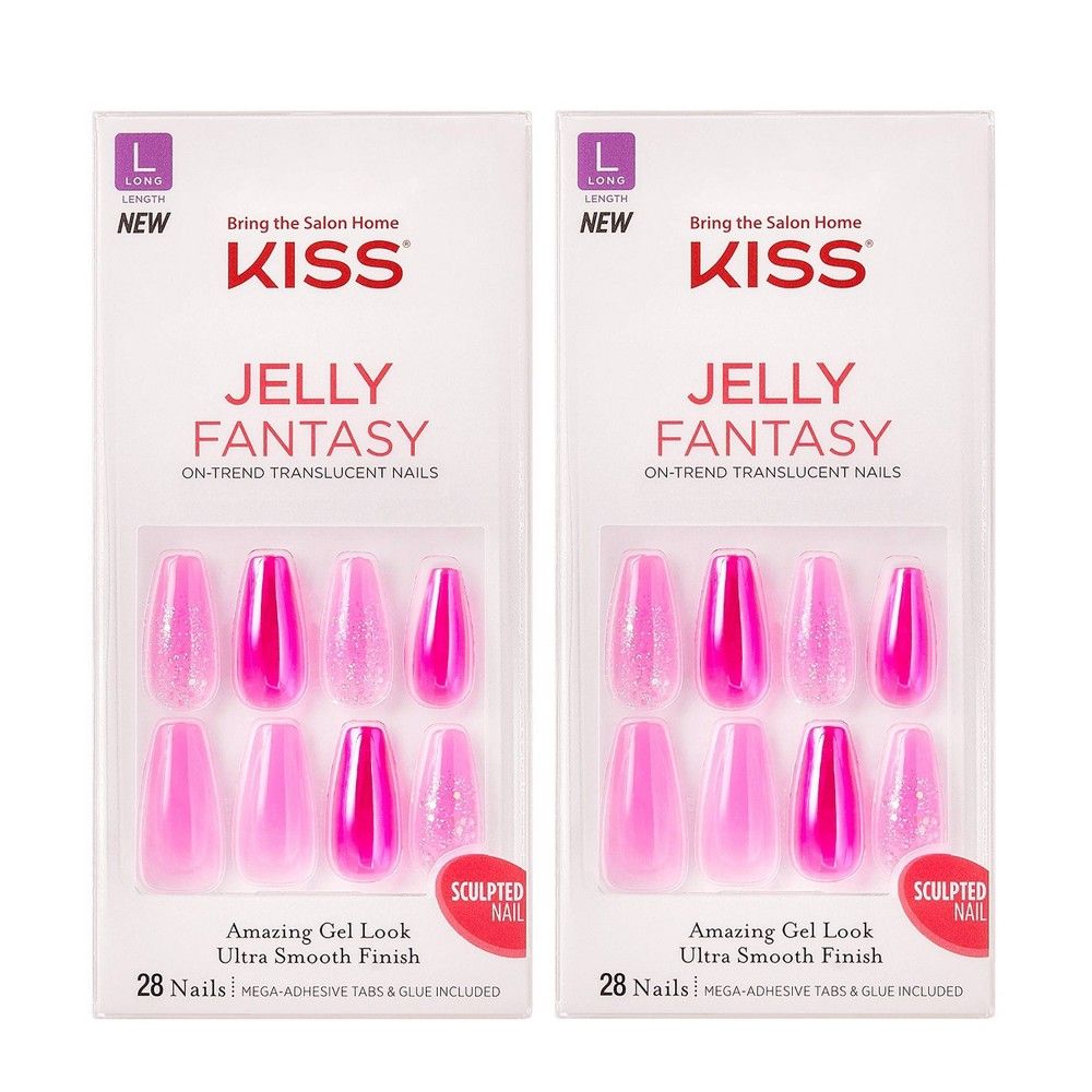 Kiss Jelly Fantasy Fake Nails - Jelly Baby - 2pk - 56ct | Target