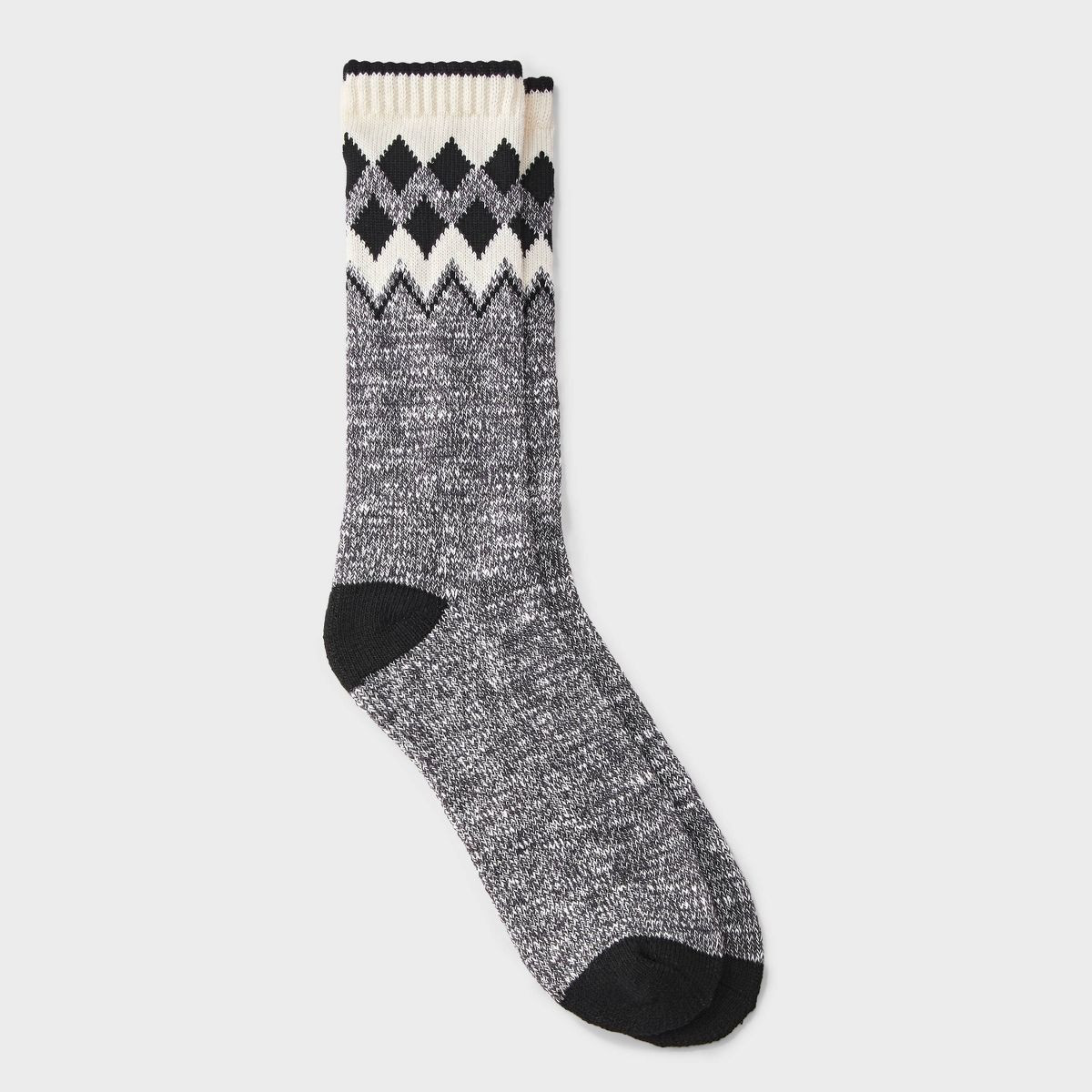 Men's Fair Isle Crew Socks - Goodfellow & Co™ Black 6-12 | Target