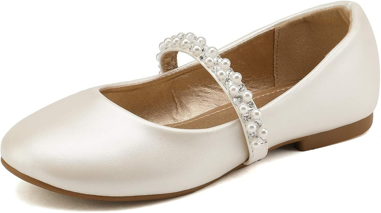 DREAM PAIRS Girls Toddler/Little Kid/Big Kid Serena-100 Mary Jane Ballerina Flat Shoes | Amazon (US)