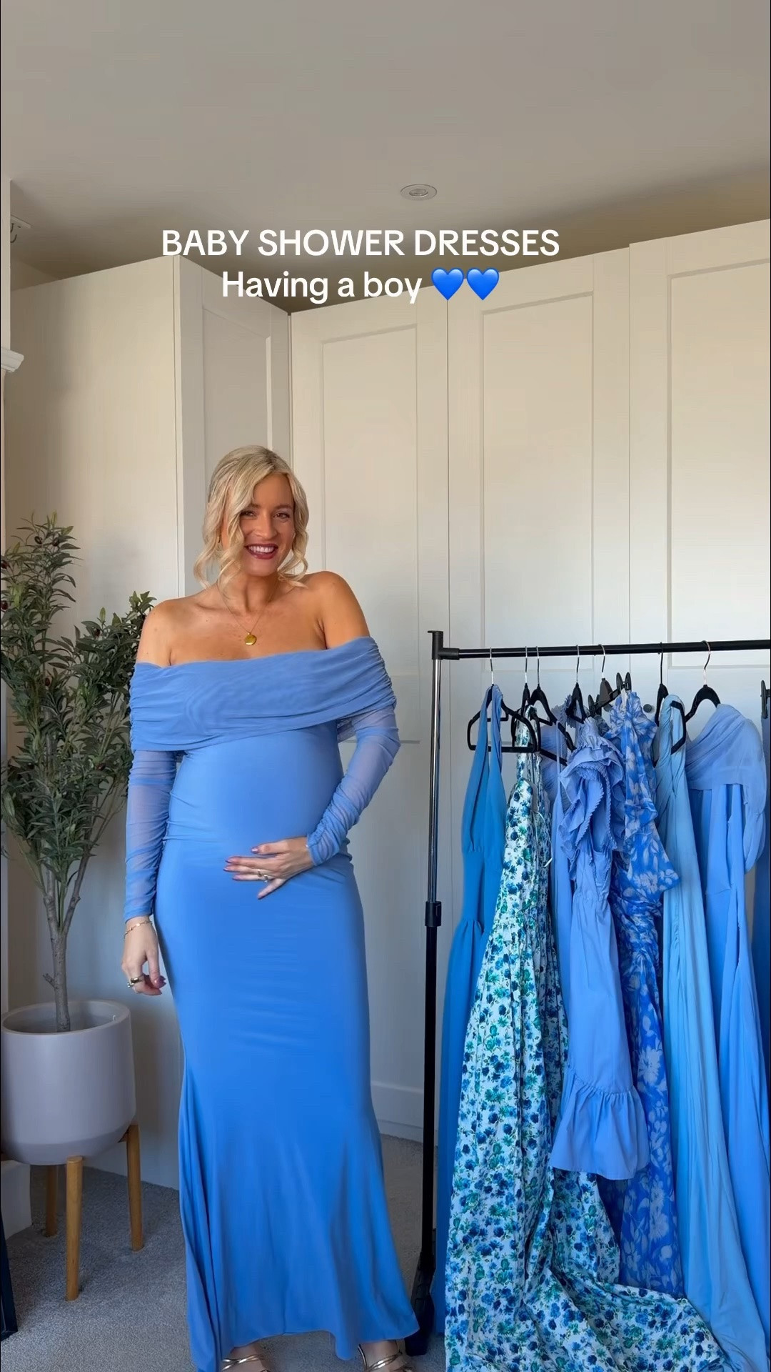Blue baby shower/wedding guest dresses 💙💙