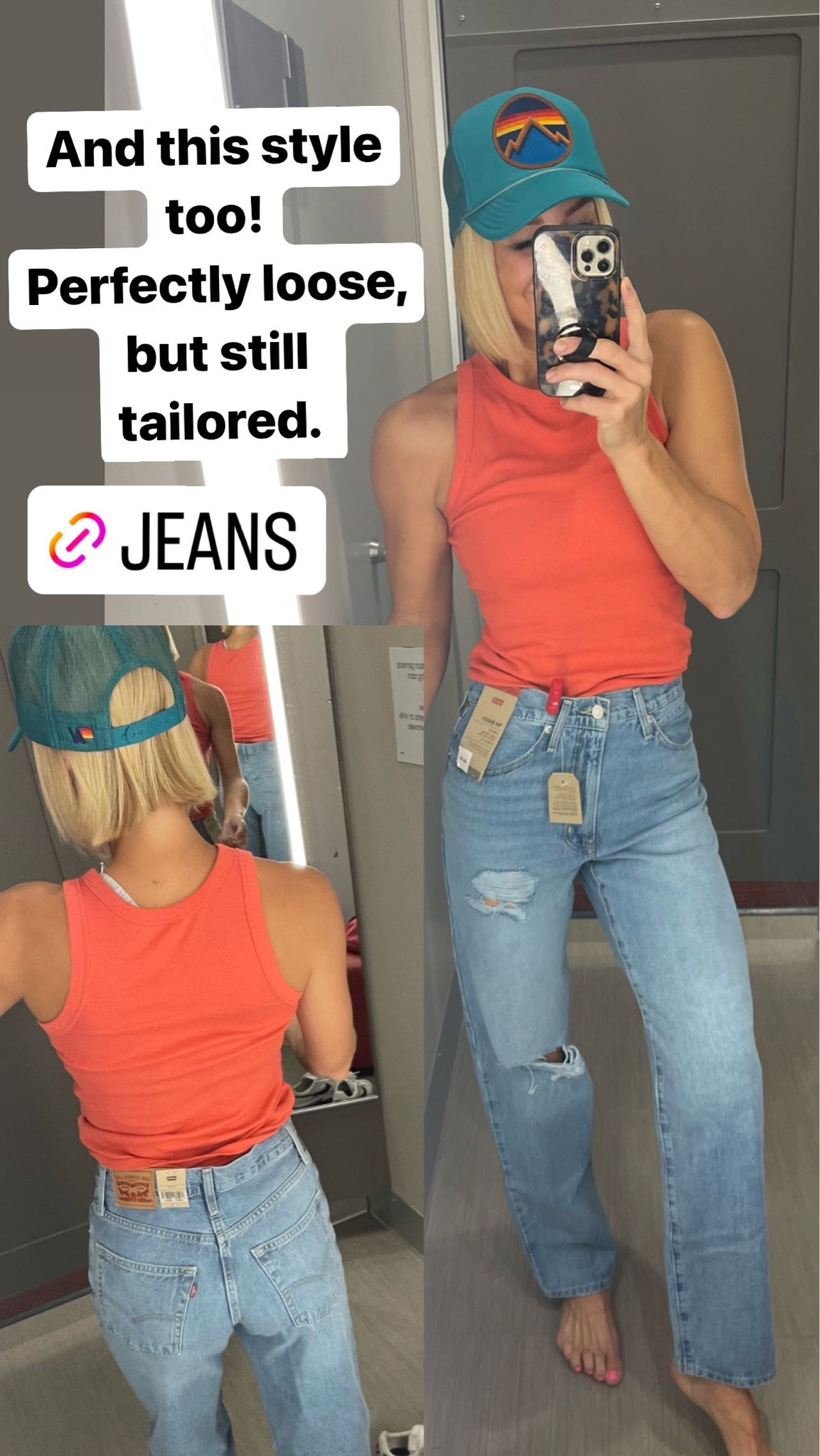 I was skeptical about these jeans, but pleasantly surprised with the quality & fit. Linked the other pair I love too! 
Wearing a 27 in both. 
It’s a “baggy” fit style. You will lose the look if you size down too much!


#LTKunder50 #LTKstyletip #LTKSeasonal