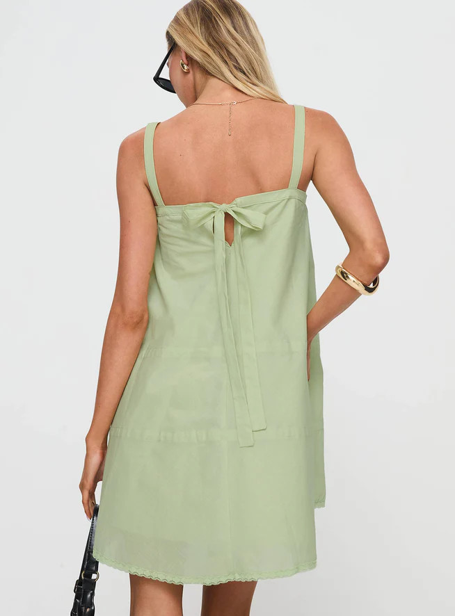 Jubilant Mini Dress Green | Princess Polly US