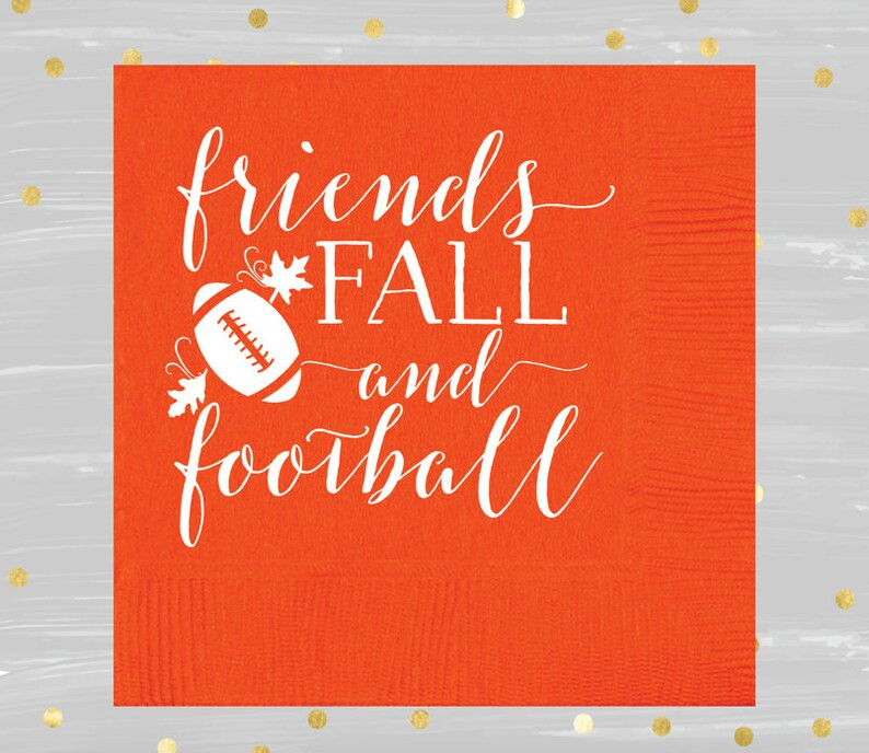 Football Party Fall Napkins Custom Napkins Wedding Napkins - Etsy | Etsy (US)