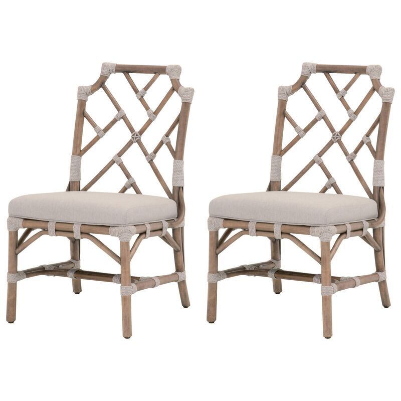 S/2 Performance Tina Dining Chairs, Taupe | One Kings Lane