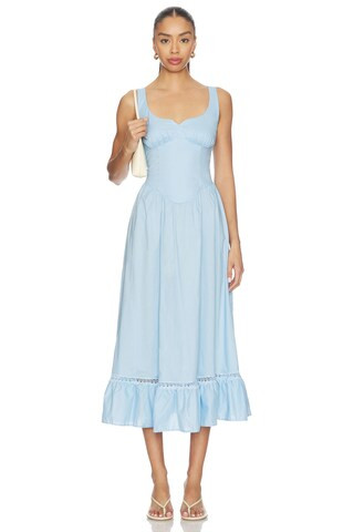 Liam Midi Dress in Cloud Blue | Revolve Clothing (Global)