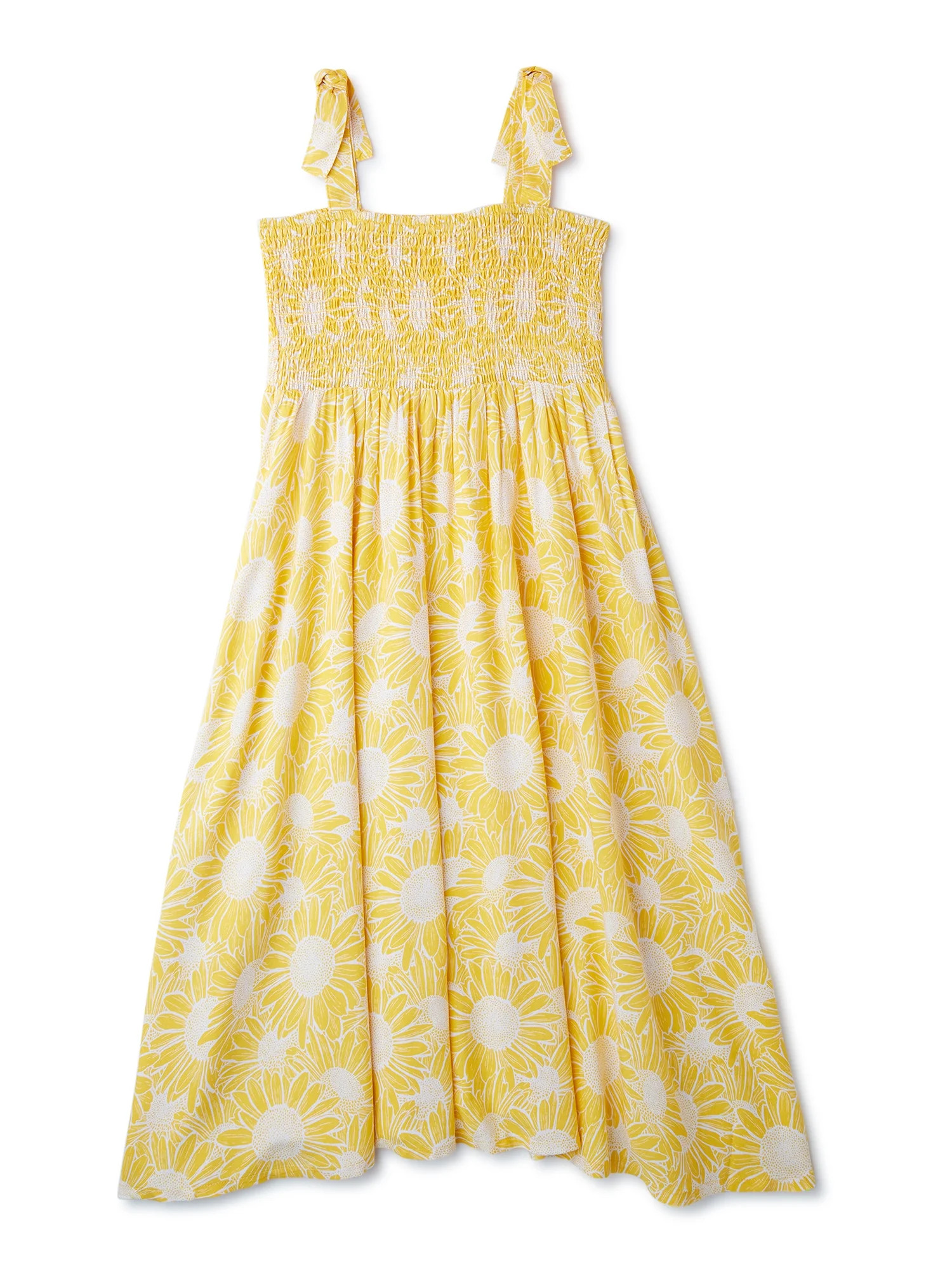 Wonder Nation Girls Smocked Dress Sizes 4-18 & Plus | Walmart (US)