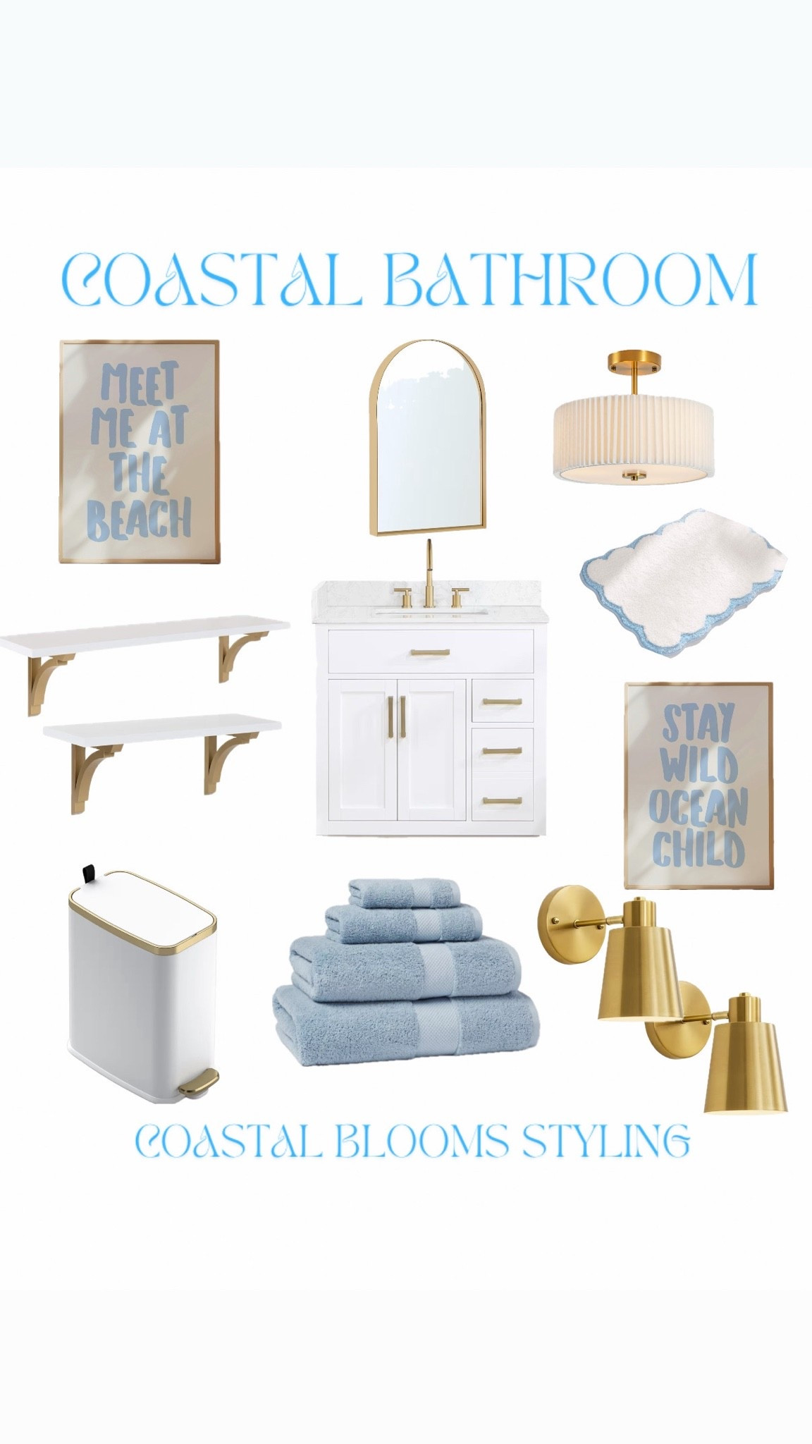 My daughter and I gave her bathroom a coastal refresh and here are a few of our favorite finds! It turned out so cute! 🌊🤍

#LTKSeasonal #LTKHome #LTKKids