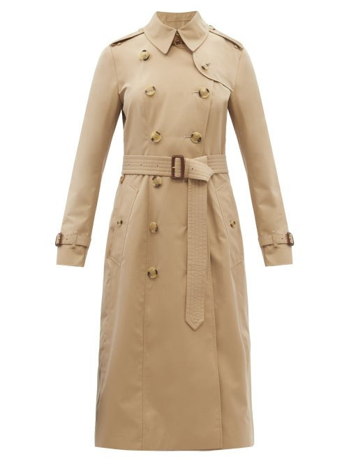 Burberry - Chelsea Long Gabardine Trench Coat - Womens - Beige | Matches (UK)