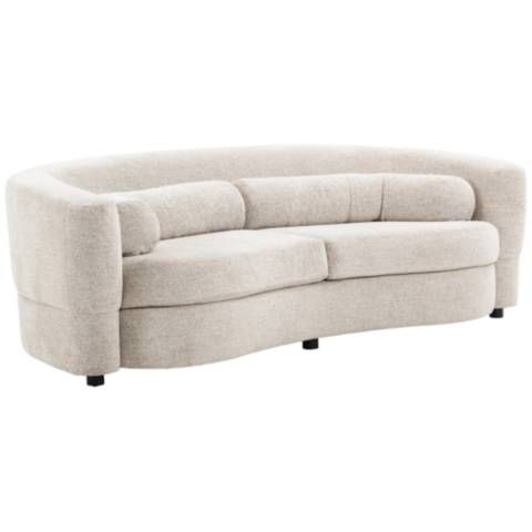 Marta 87" Wide Plushtone Linen Sofa | LampsPlus.com