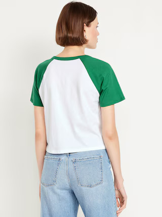 EveryWear Raglan Crop T-Shirt | Old Navy (US)