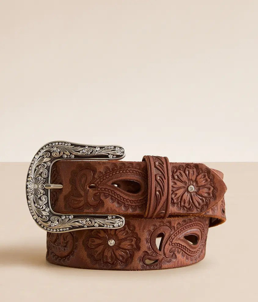 Floral Embossed Belt | Buckle