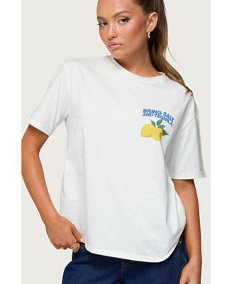 Edikted Women's Let'S Make Margs Oversized T Shirt - Macy's | Macy's