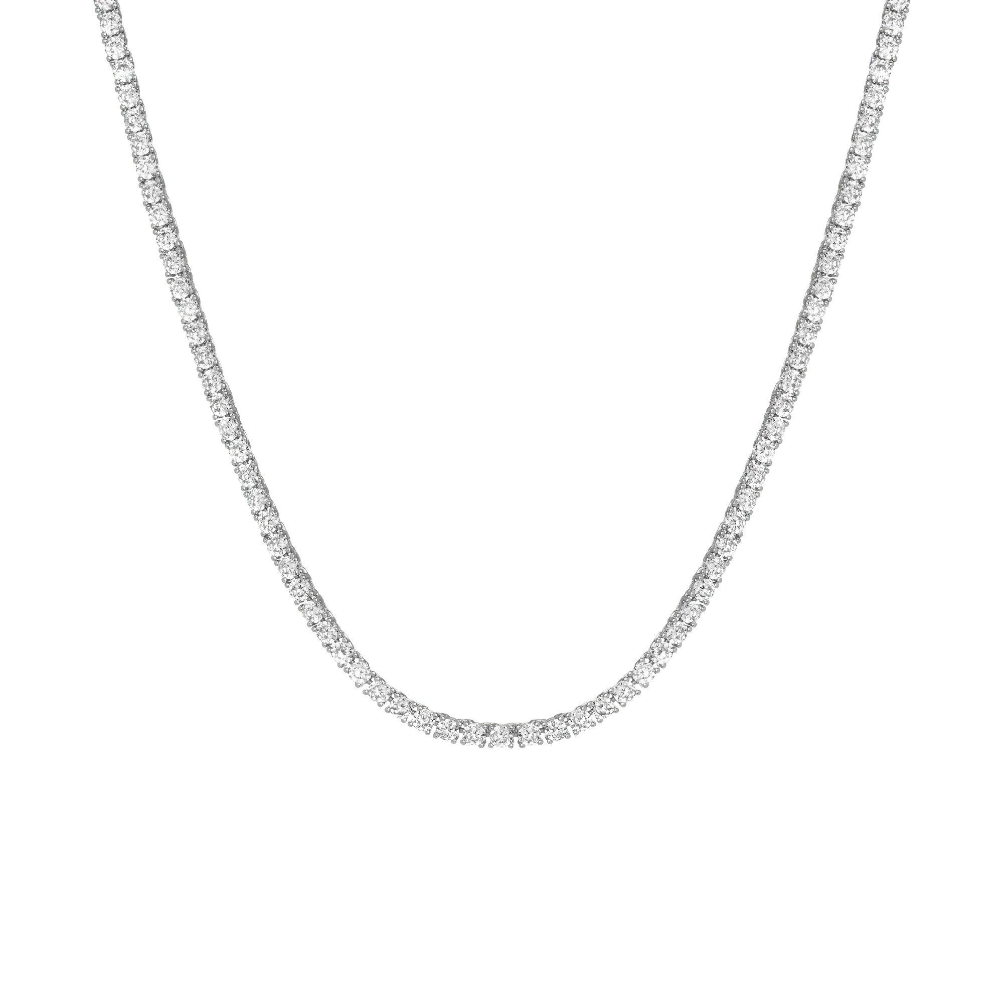 Lab Grown White Sapphire Tennis Necklace - 13ct | AUrate New York