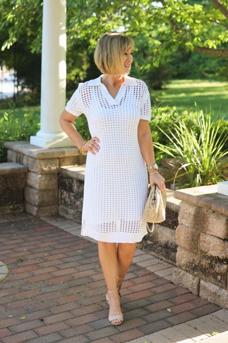 Organic cotton open stitch sweater dress!  30% off! Whit dress, Spring Dress, Summer dresss

#LTKSeasonal #LTKsalealert